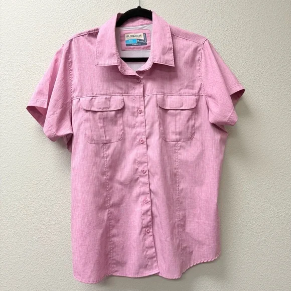 Magellan Pink Fishing Shirt 1X Classic Fit Button Outdoor Top - Picture 2 of 8